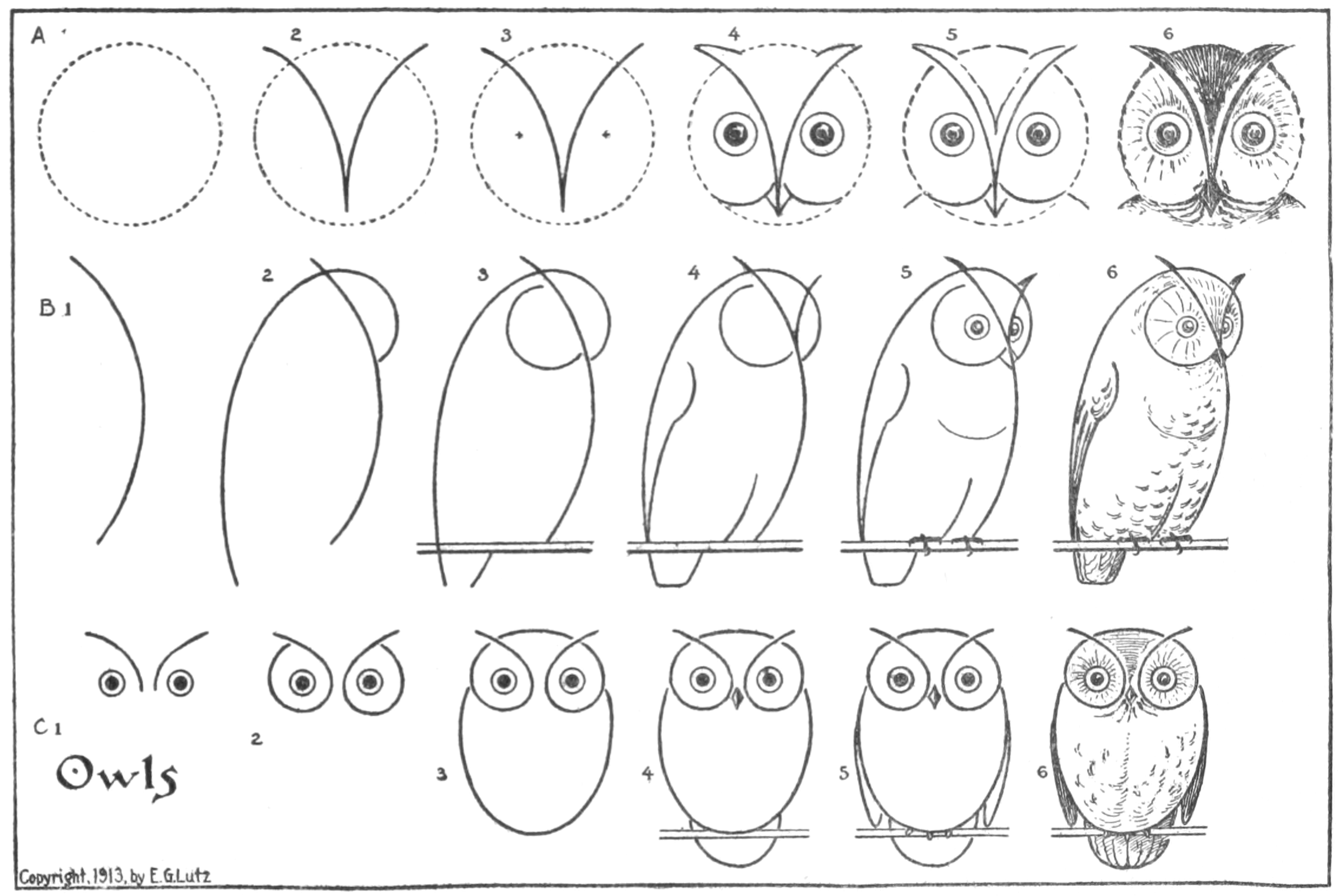 Drawing an owl